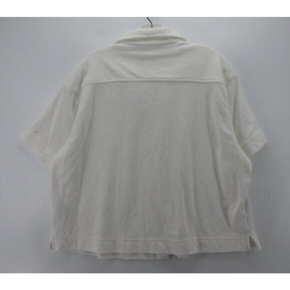 Fabletics Shirt Medium Island Terry Cloth Boxy Shirt Button Up NWT * - Picture 7 of 13